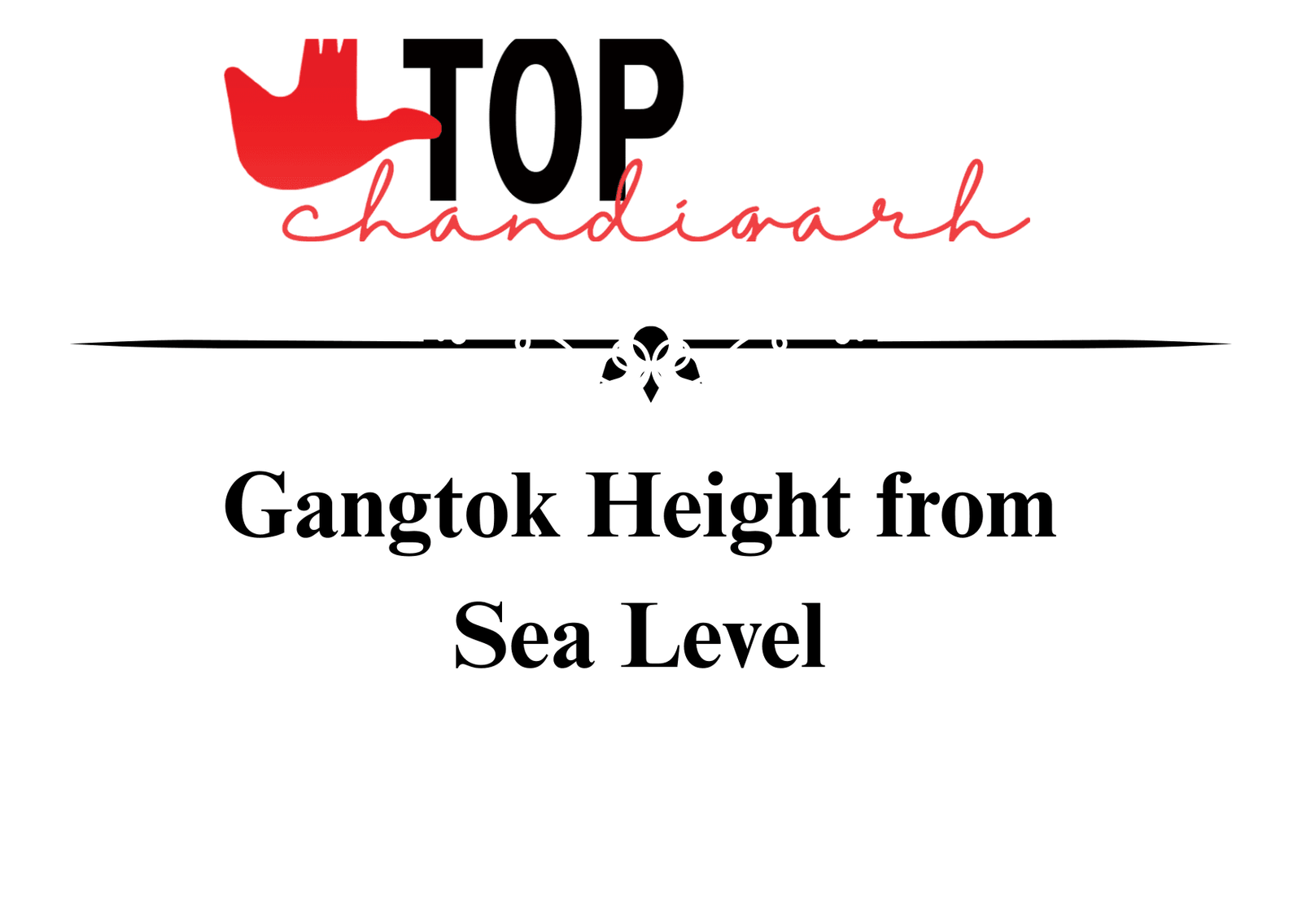 Gangtok Height From Sea Level