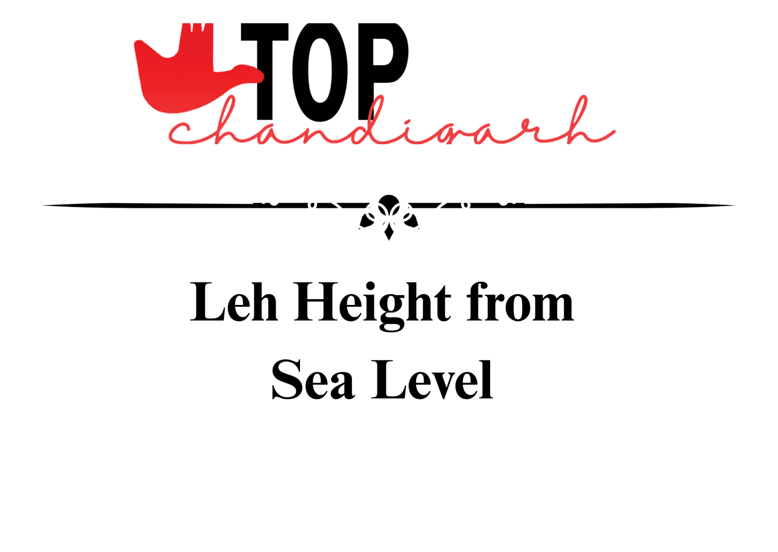 Leh Height From Sea Level