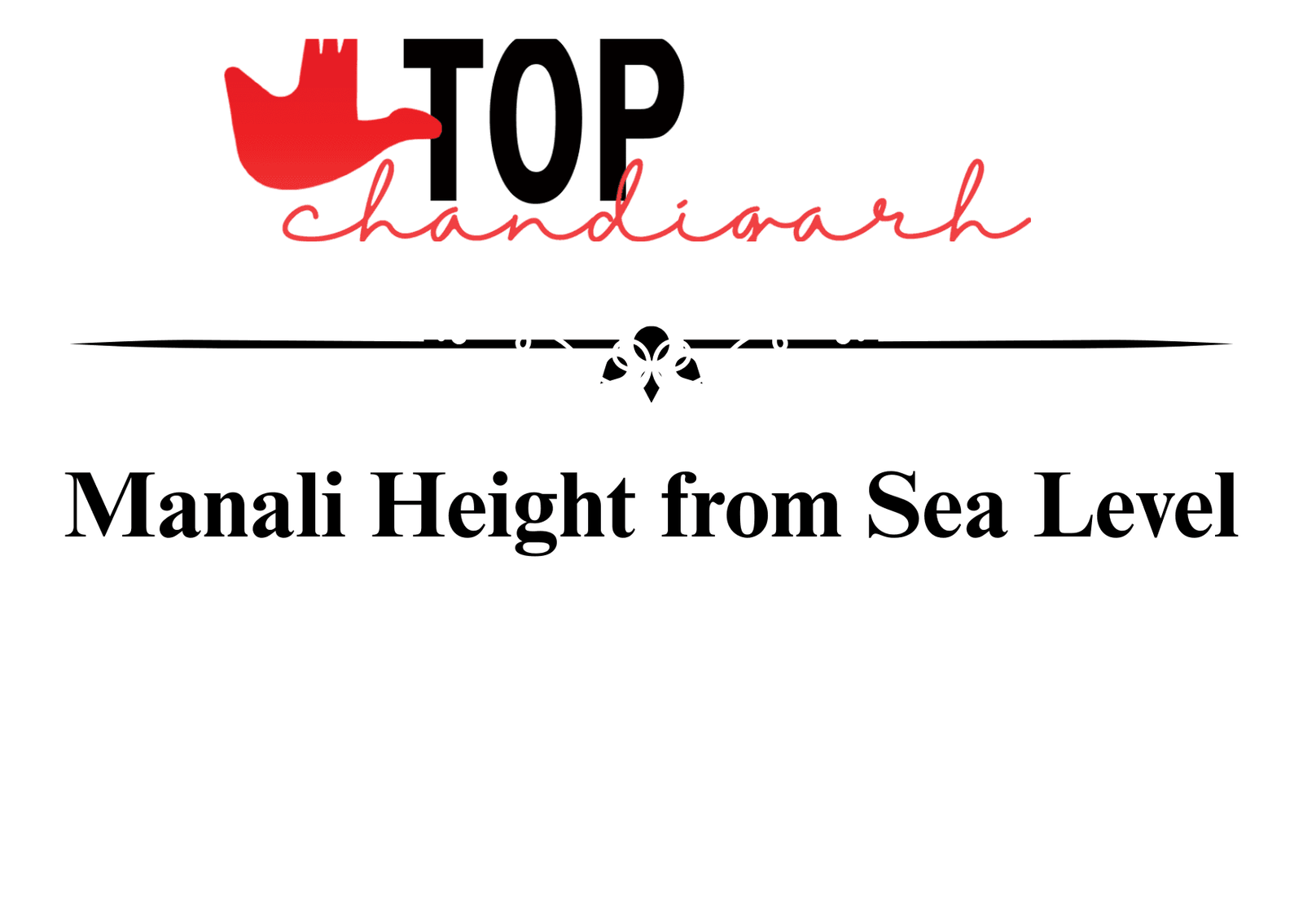 Manali Height from Sea Level