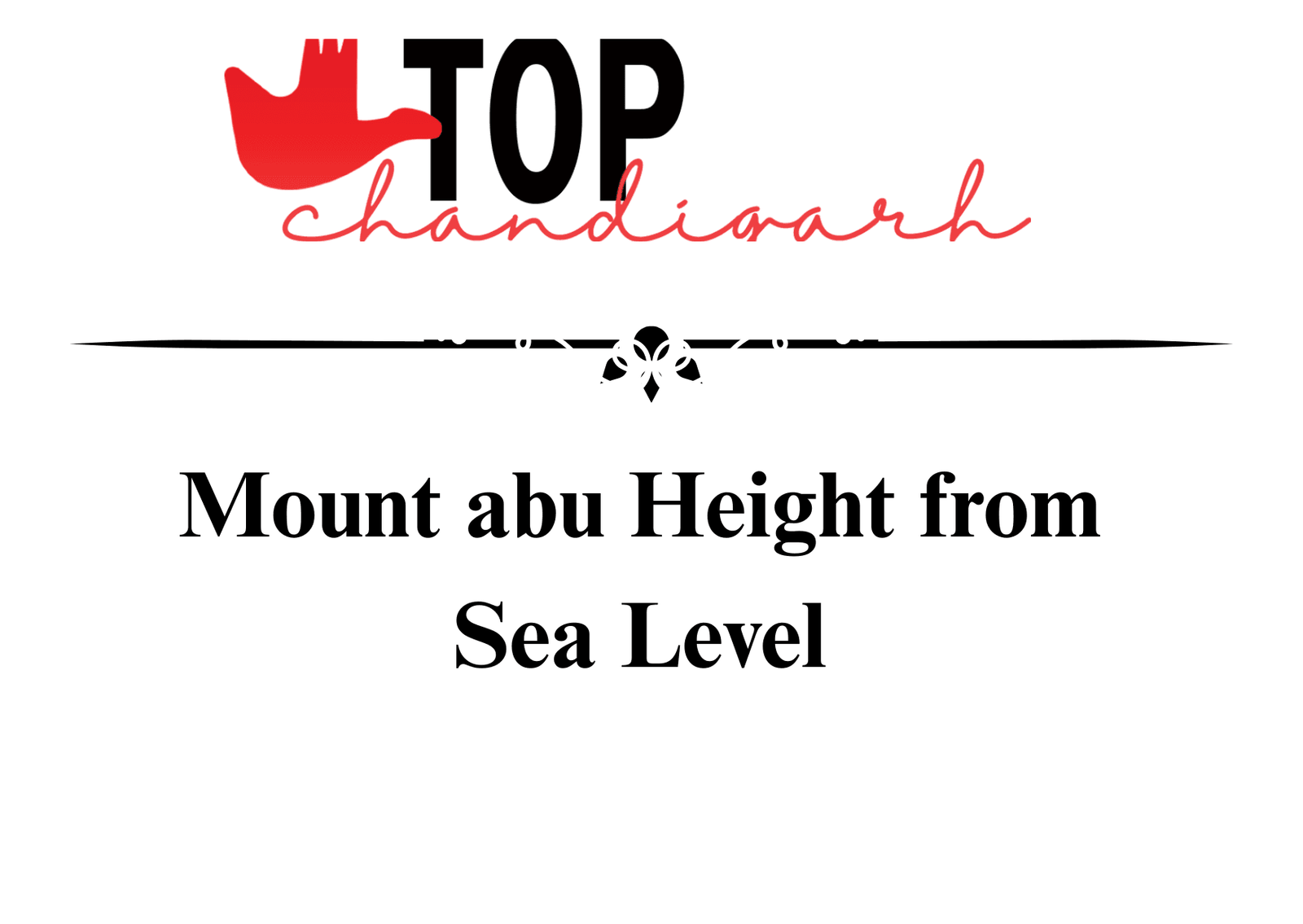 Mount Abu Height From Sea Level