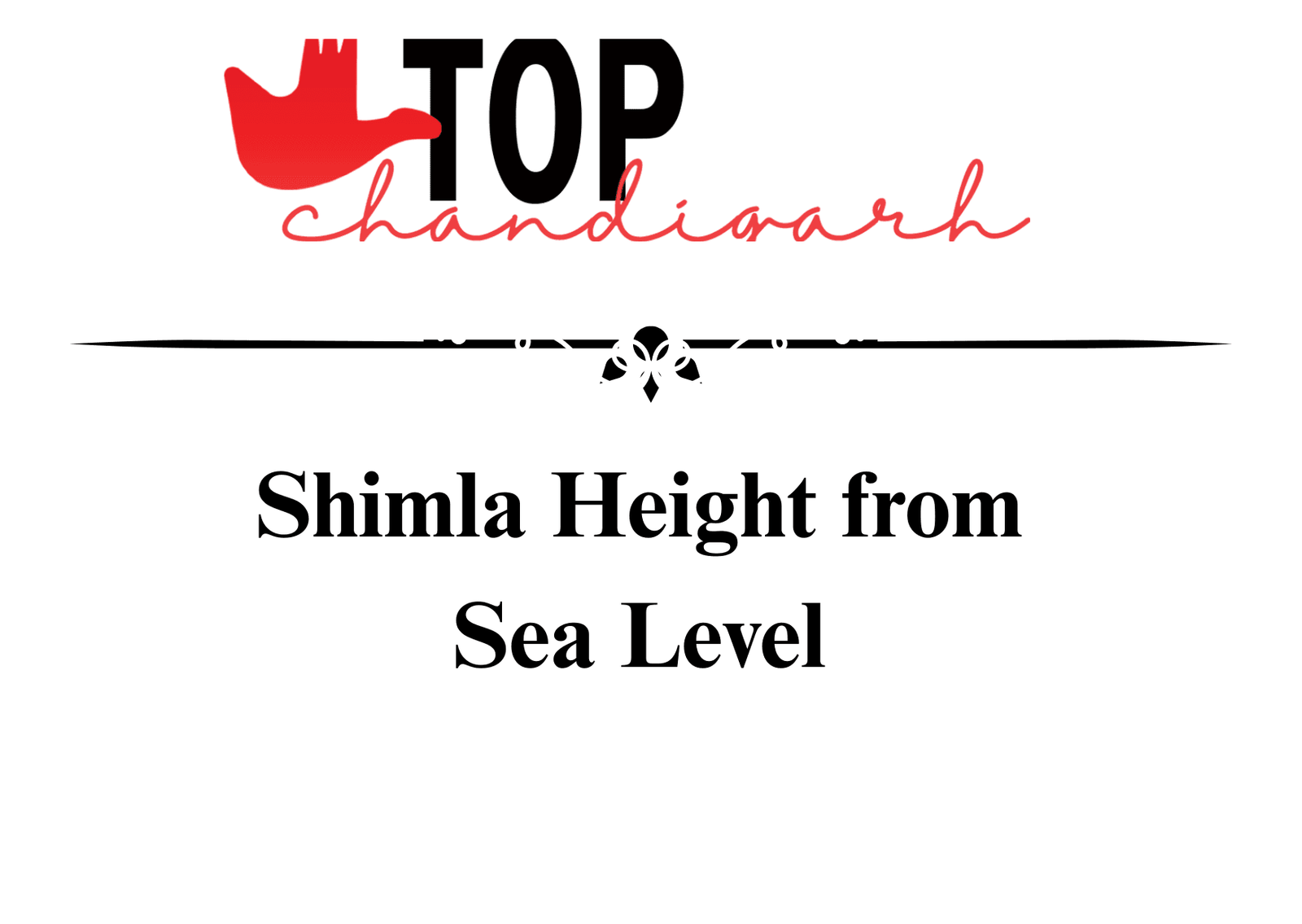Shimla Height From Sea Level
