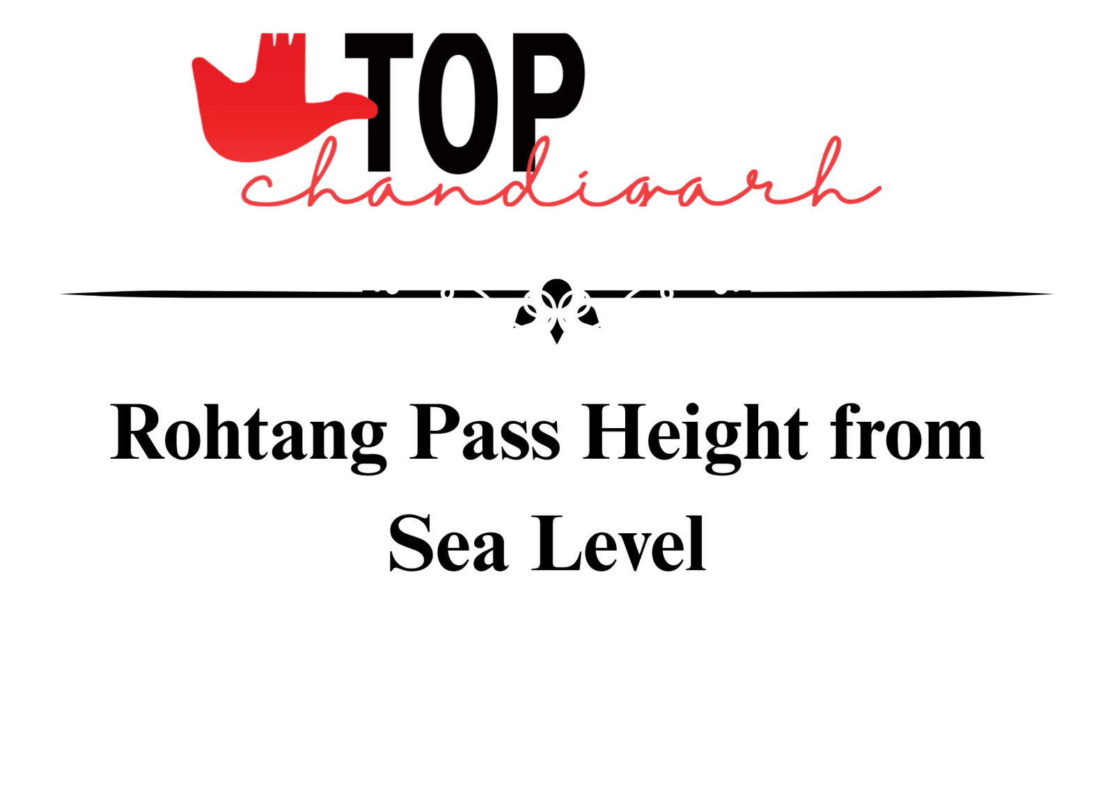 Rohtang Pass Height From Sea Level