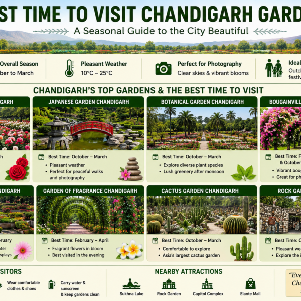 Best Time to Visit Chandigarh Gardens: A Seasonal Guide to the City’s Green Gems