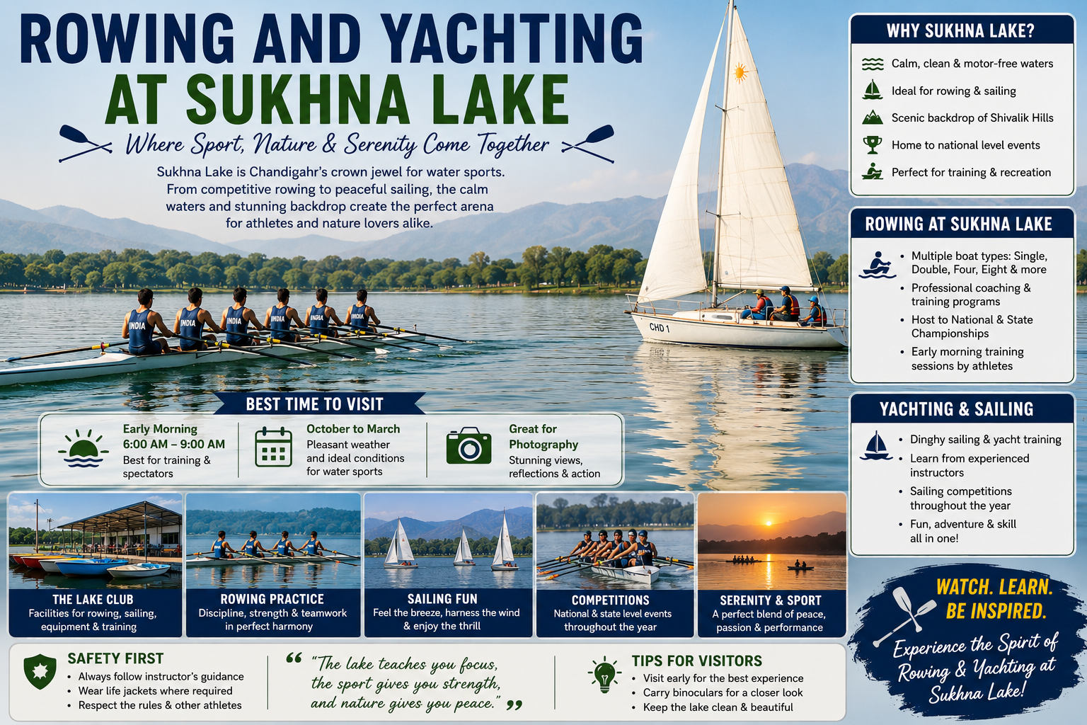Rowing and Yachting at Sukhna Lake: A Complete Guide to Chandigarh’s Premier Water Sports