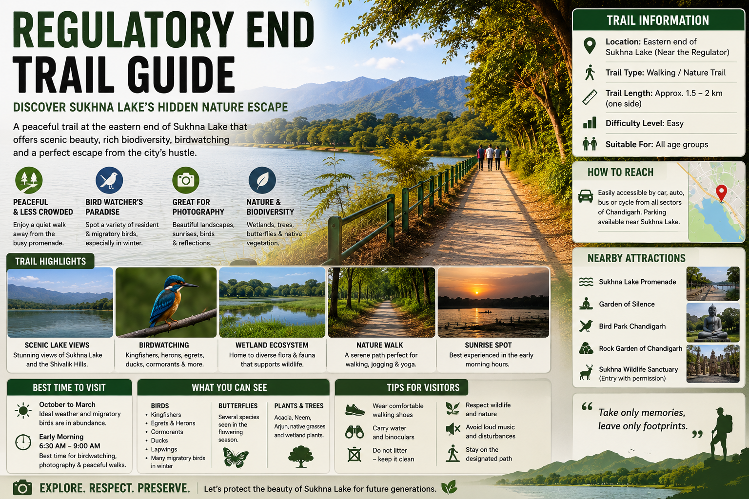 Regulatory End Trail Guide: Exploring Sukhna Lake’s Hidden Nature Escape