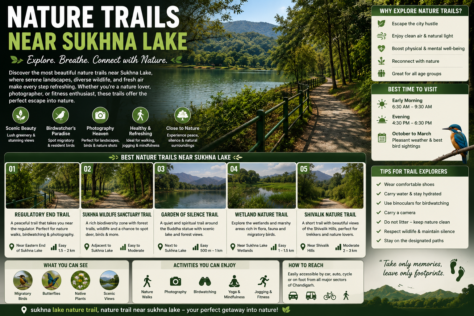 Nature Trails Near Sukhna Lake: A Complete Guide to Chandigarh’s Scenic Walking Routes